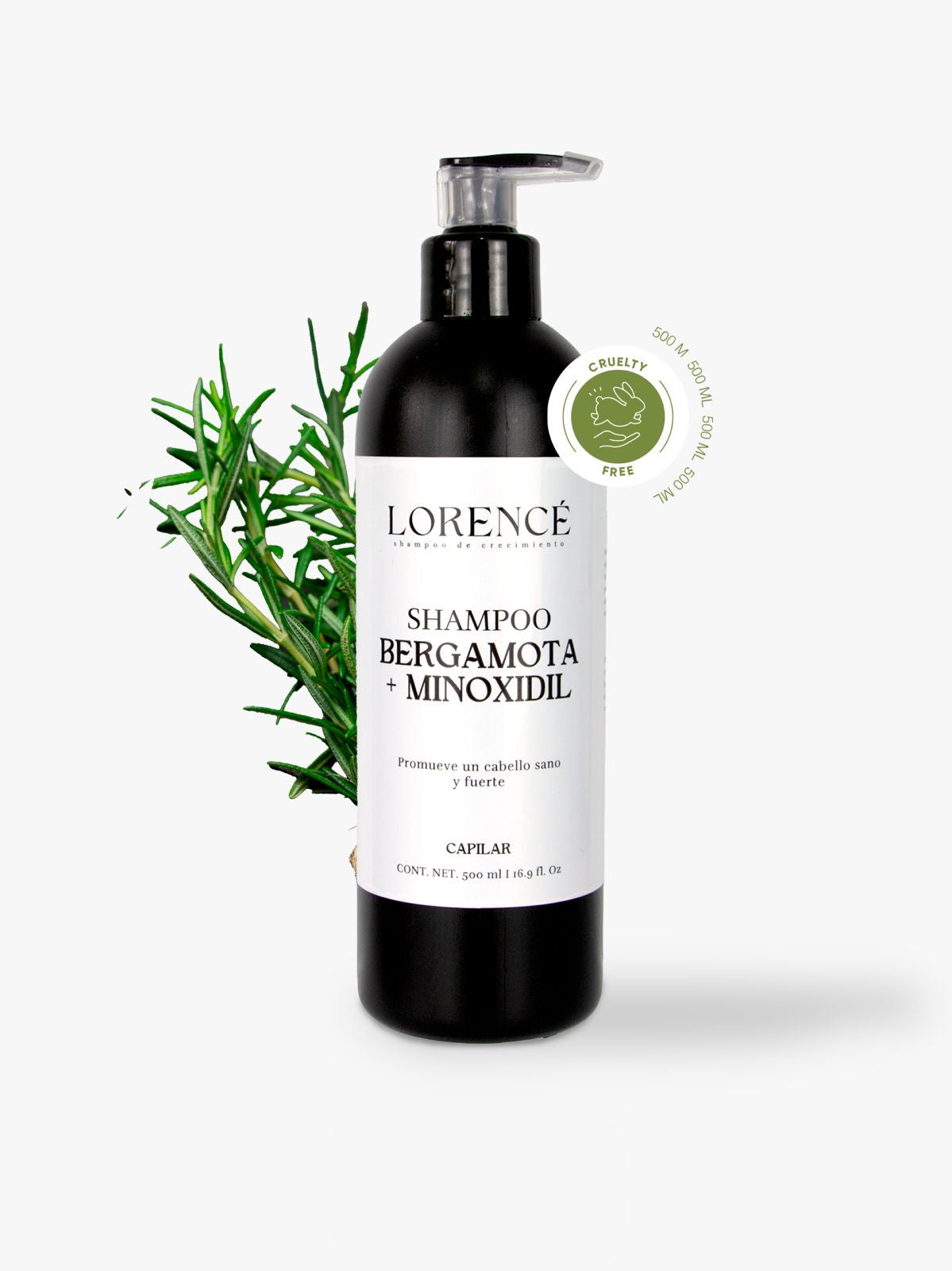 SHAMPOO CON MINOXIDIL 5% + BERGAMOTA